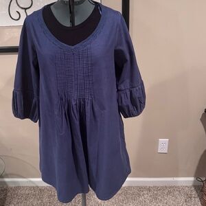 World Market Blue Corduroy Dress Womens S/M
